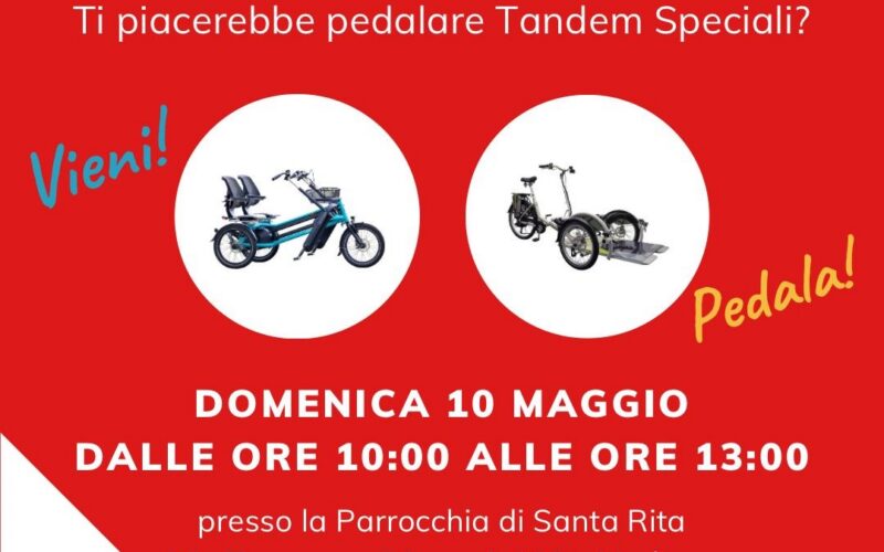 TUTTI IN BICI con l’Associazione 3 RUOTE PER L’AMICIZIA_Domenica 10 maggio dalle ore 10 alle ore 13